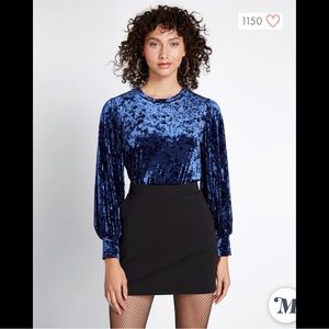ModCloth Crushed Velvet Blouse